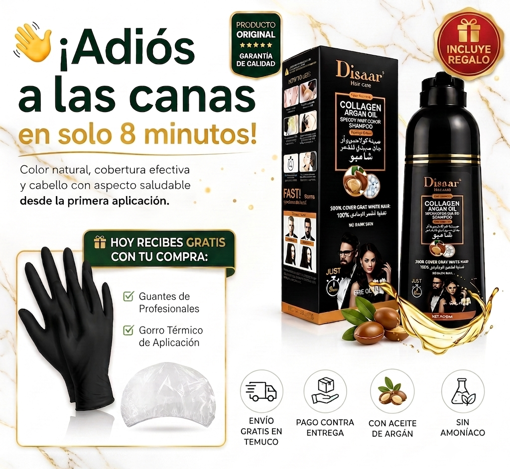 Shampoo Disaar. Cubre tus canas en casa + Kit de Aplicación GRATIS 🎁